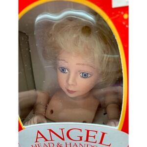Vtg Fibre Craft Angel Head & Hands Vinyl NIB 1991 Makes Christmas Tree Topper